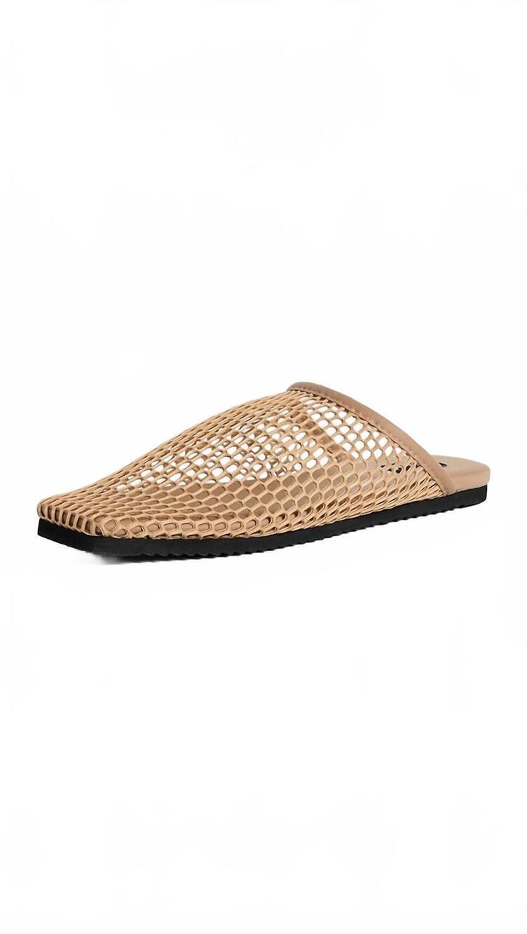 NEW ROAM women's mesh baboosh mule in nude